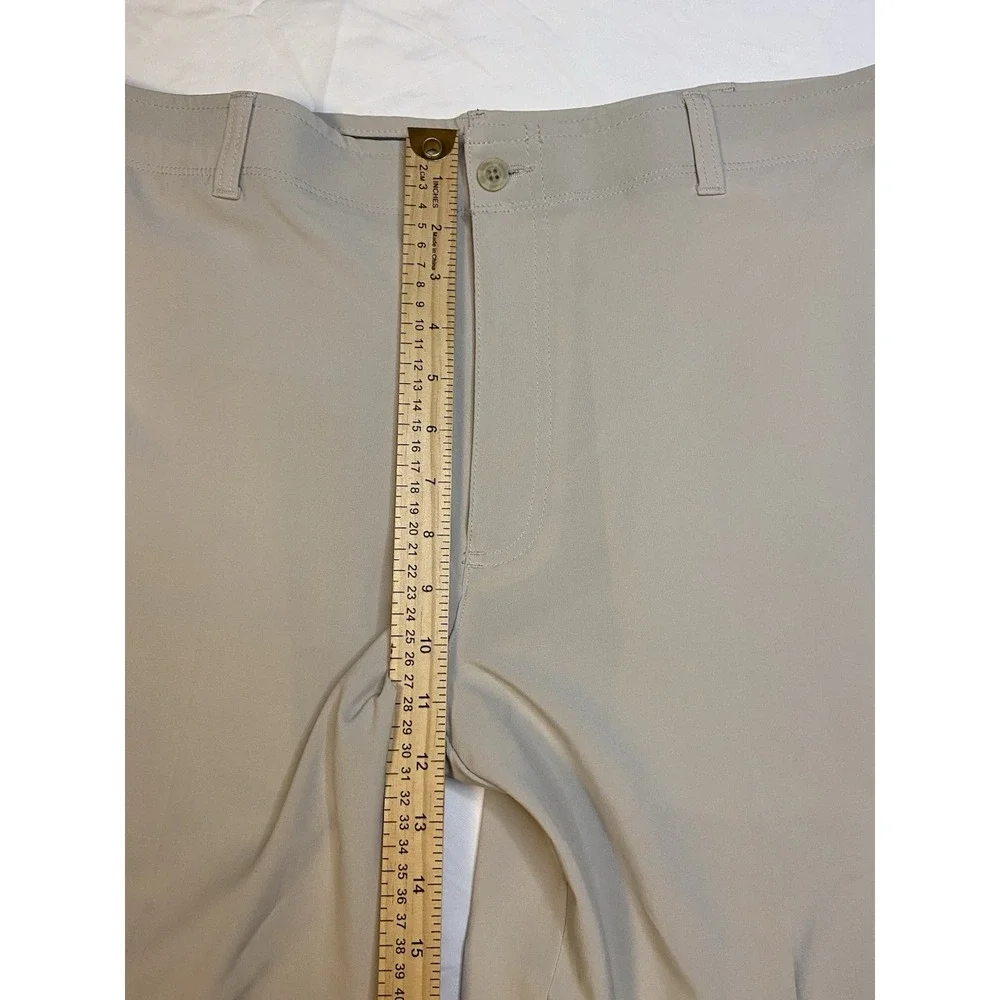 Ben‎ Hogan Performance Golf Pants Mens 38x32 Khaki Tan Stretch Flat Front WT2943